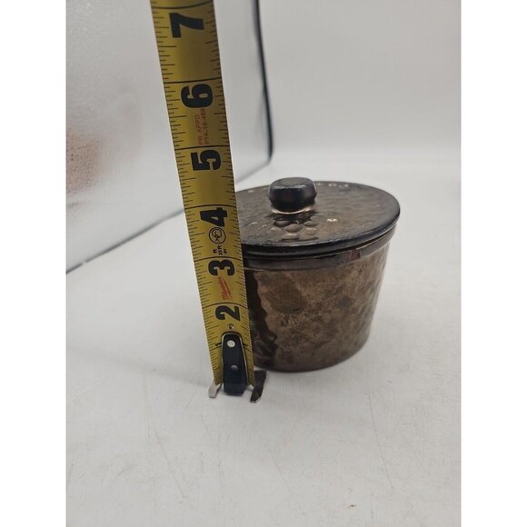 Vintage Oven Proof Copper Crock Club Hammered Bronze Glaze Wisconsin USA Pottery - Picture 2 of 8